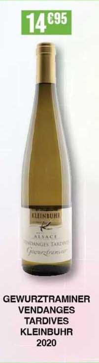 gewurztraminer vendanges tardives kleinbuhr 2020