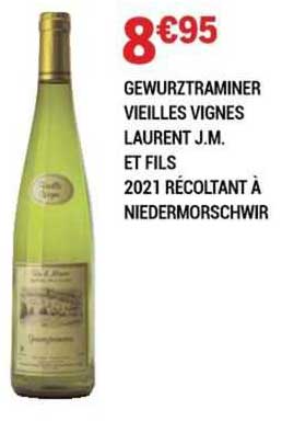 gewurztraminer vieilles vignes laurent j.m. et fils 2021 récoltant à niedermorschwir