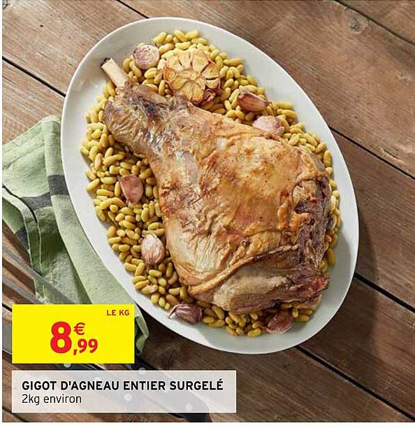 gigot d'agneau au eniter surgelé