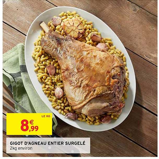 gigot d'agneau entier surgelé