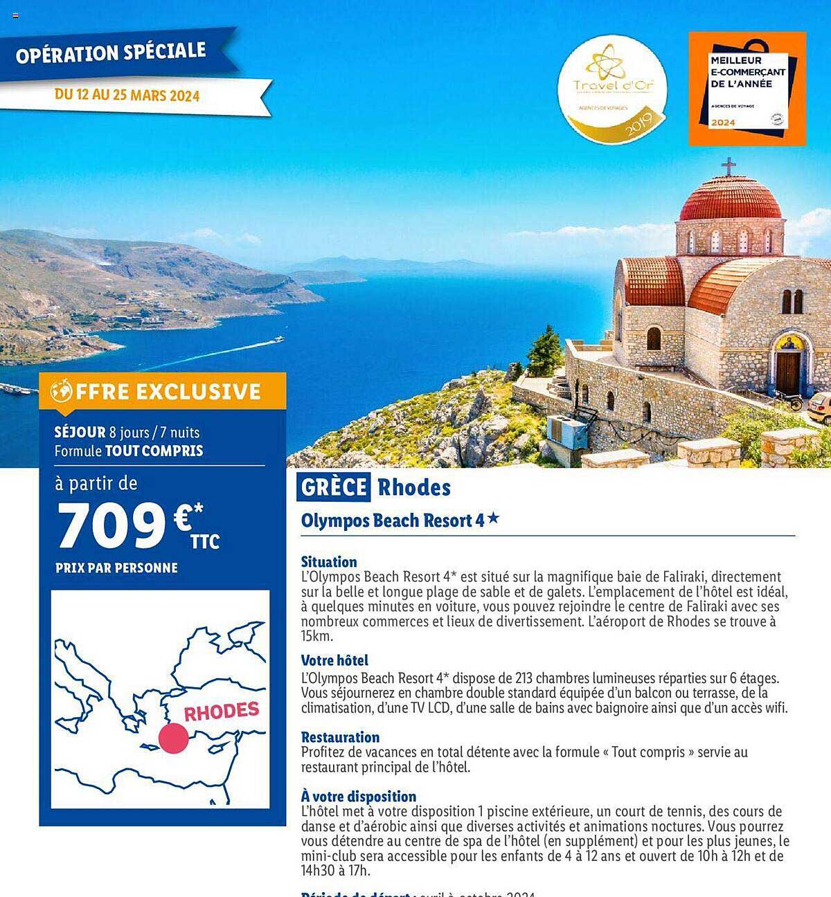 grèce rhodes : olympos beach resort 4*