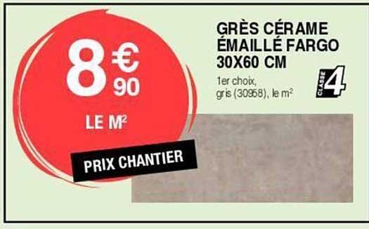 grès cérame émaillé fargo 30 x 60 cm