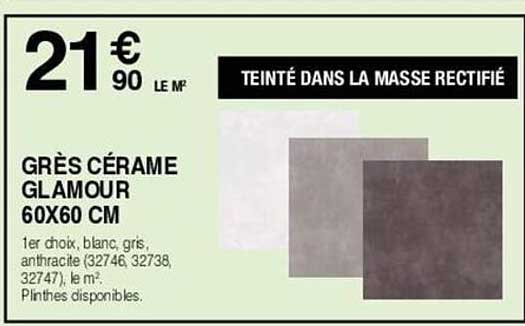 grès cérame glamour 60 x 60 cm