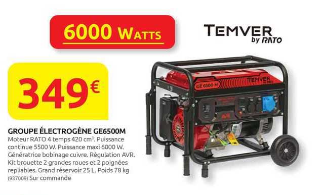 groupe électrogène ge6500m temver by rato