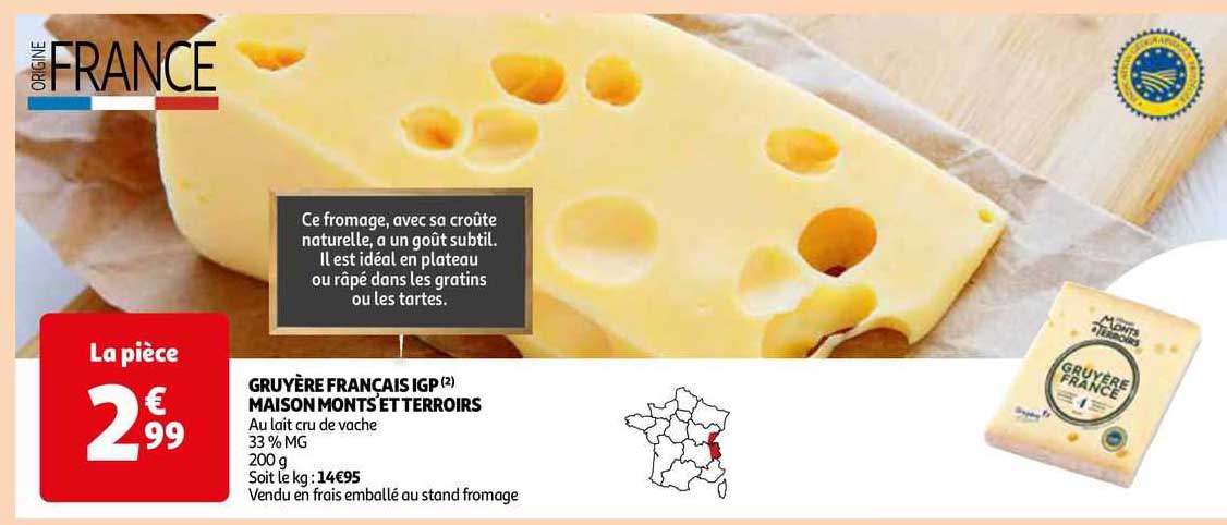 gruyère française igp maison monts et terroirs