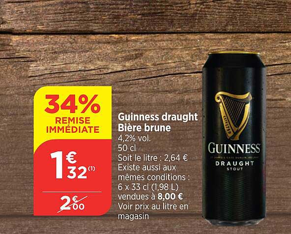 guinness draught bière brune