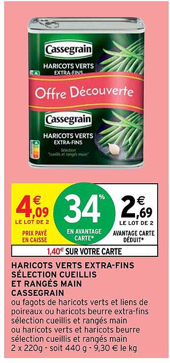 harictos verts extra-fins sélection cueillis et rangés main cassegrain
