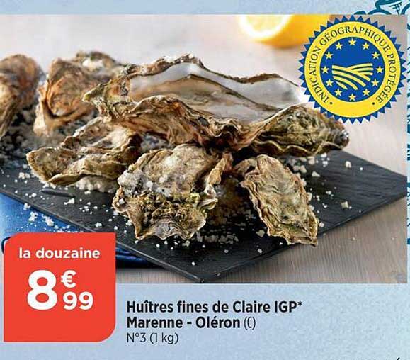 huîtres fines de claire ipg marenne - oléron