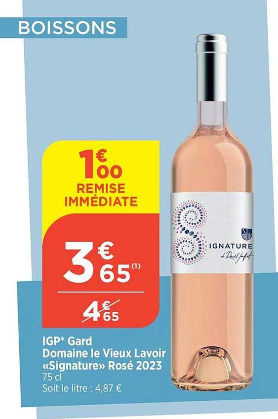 igp gard domaien le vieux lavoir "signature" rosé 2023