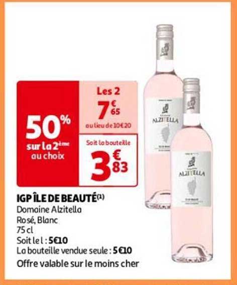 igp île beauté domaine alzitella rosé, blanc