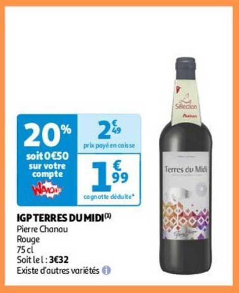 igp terres du midi pierre chanau rouge