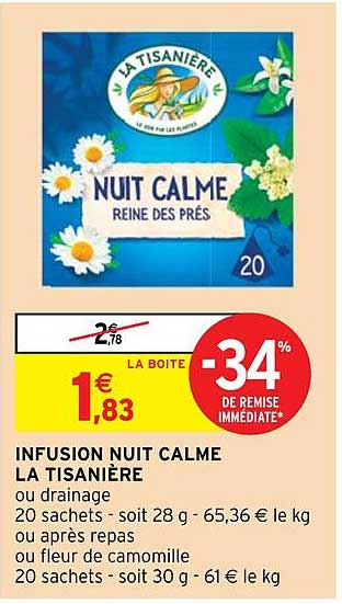 Infusion Nuit Calme La Tisanière