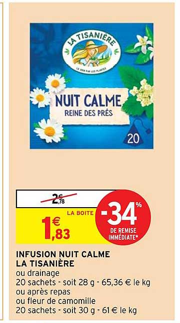 infusion nuit calme la tisanière