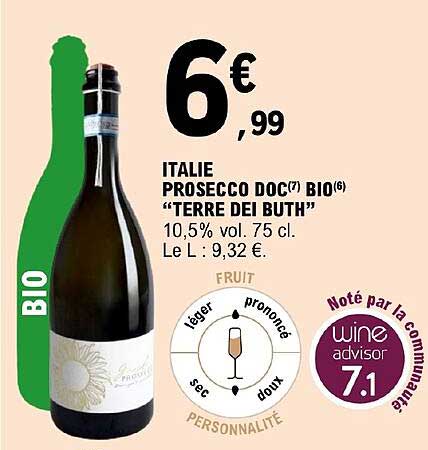 italie prosecco doc bio "terre dei buth"
