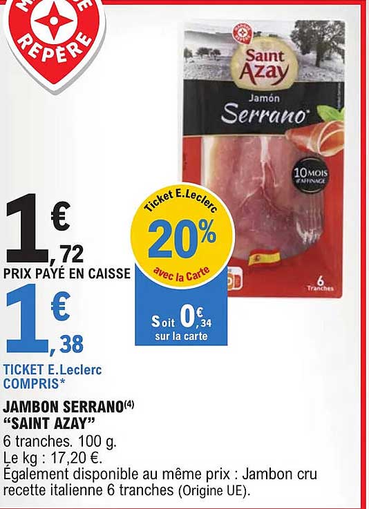 jambon serrano "saint azay"