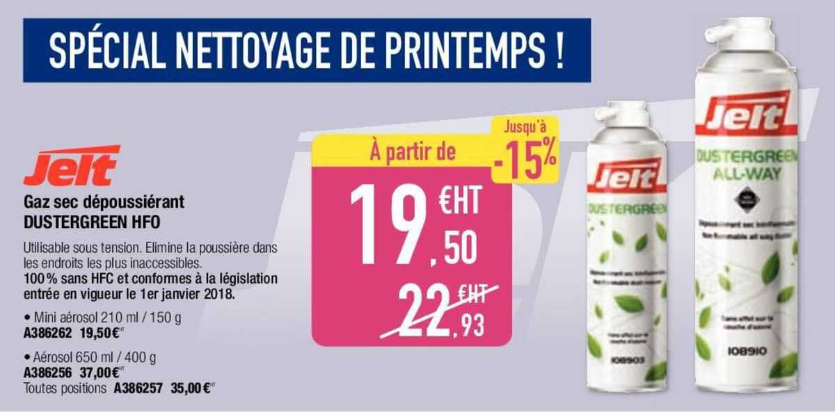 Jelt Gaz Sec Dépoussiérant Dustergreen Hfo
