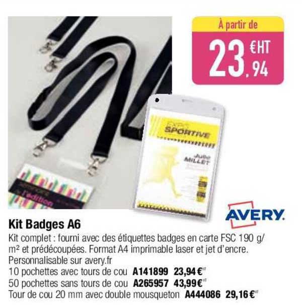 kit badges a6 avery
