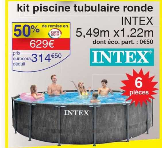 Kit Piscine Tubulaire Ronde Intex
