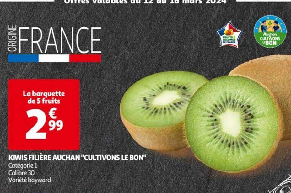 Kiwis Filière Auchan "cultivons Le Bon"