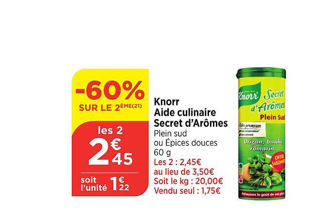 knorr aide culinaire secret d'arômes