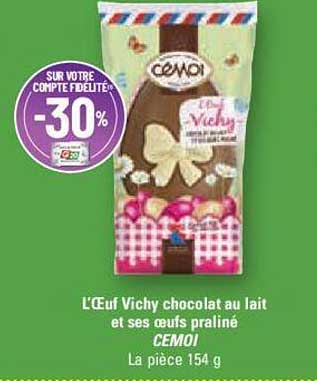 l'oeuf vichy chocolat au lait et ses oeufs praliné cemoi