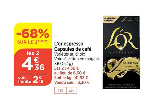 L'or Espresso Capsules De Café