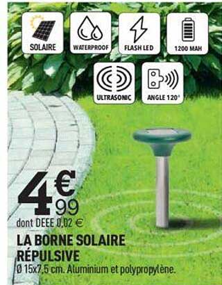 la borne solaire répulsive