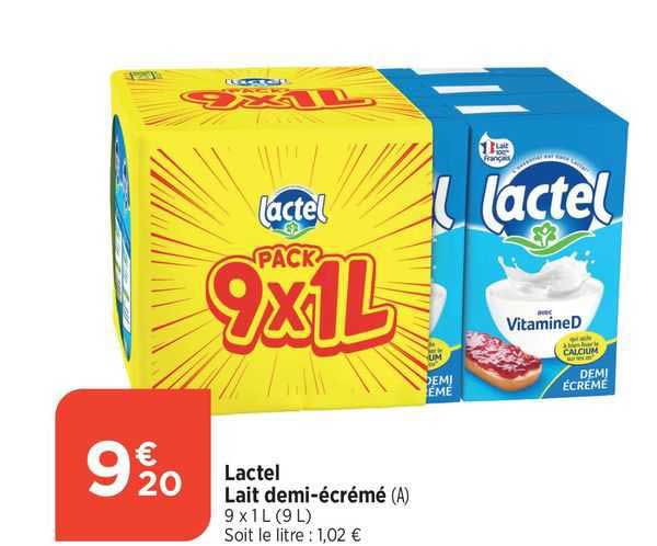 lactel lait demi-écrémé