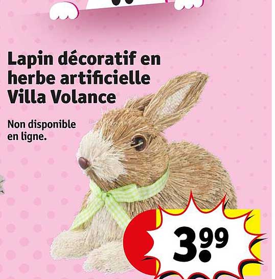 lapin décoratif en herbe artificielle villa volance