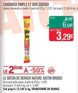 le bâton de berger nature justin bridou