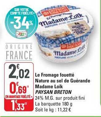 le fromage fouetté nature au s el de guérande madame loïk paysan breton