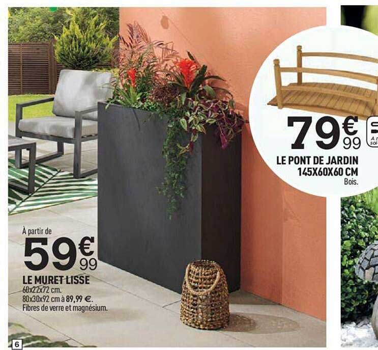 Le Muret Lisse Le Pont De Jardin