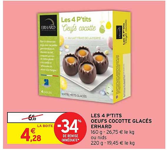 les 4 p'tits oeufs cocotte glacés erhard