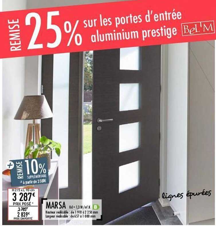 les portes d'entrée aluminium prestige marsa