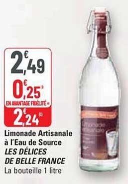 limonade artisanale à l'eau de source les délices de belle france