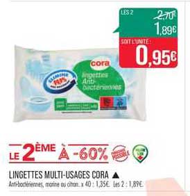 lingettes multi-usages cora