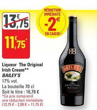 liqueur the original irish cream bailey's