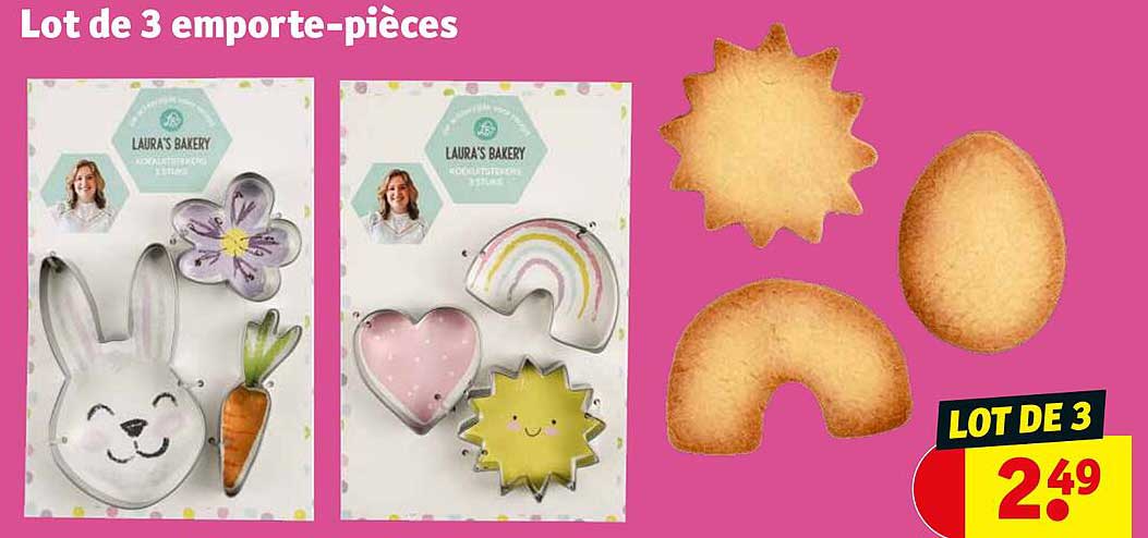 lot de 3 emporte-pièces