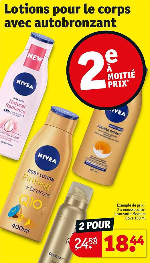 lotions pour le corps avec autobronzant