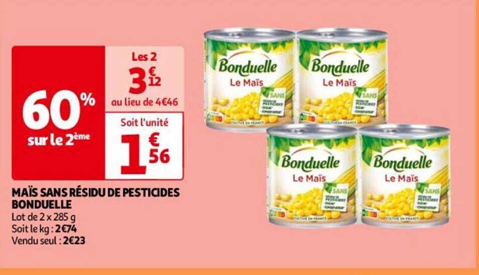 maïs sans résidu de pesticides bonduelle