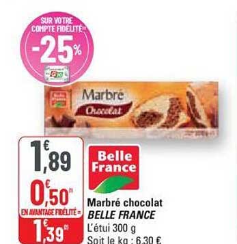 Marbré Chocolat Belle France -25%