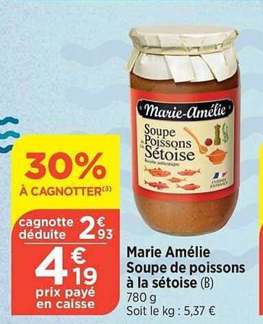 marie amélie soupe de poissons à la sétoise
