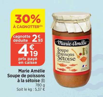 marie amélie soupe de poissons à la sétoise