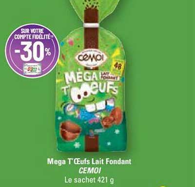 Mega T'oeufs Lait Fondant Cemoi