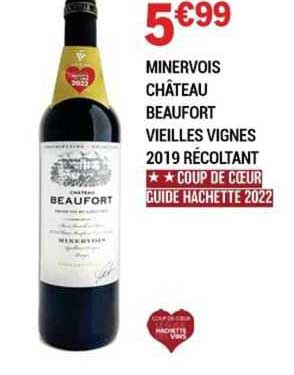 minervois château beaufort vieilles vignes 2019 récoltant