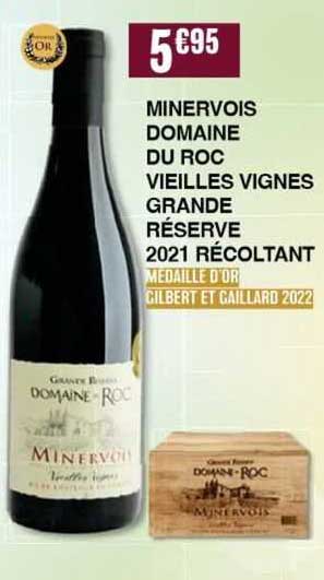 minervois domaien du roc vieilles vignes grande réserve 2021 récoltant