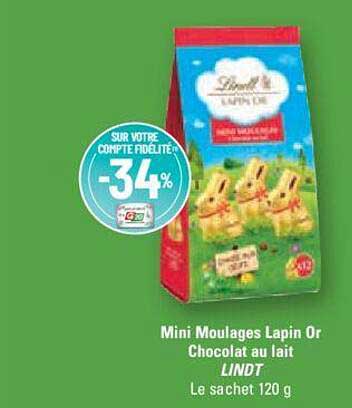 mini moulages lapin or chocolat au lait lindt