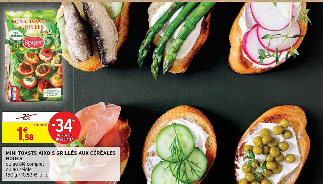mini-toasts aixois grillés aux céréales roger