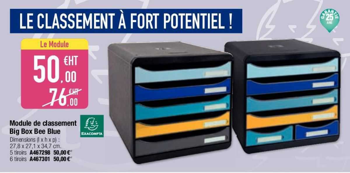 module de classement big box bee blue exacompta