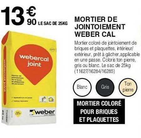 mortier de jointoiement weber cal